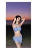 2025 Women's Plus Size Three-Piece Korean Hollow Out Bikini Swimwear