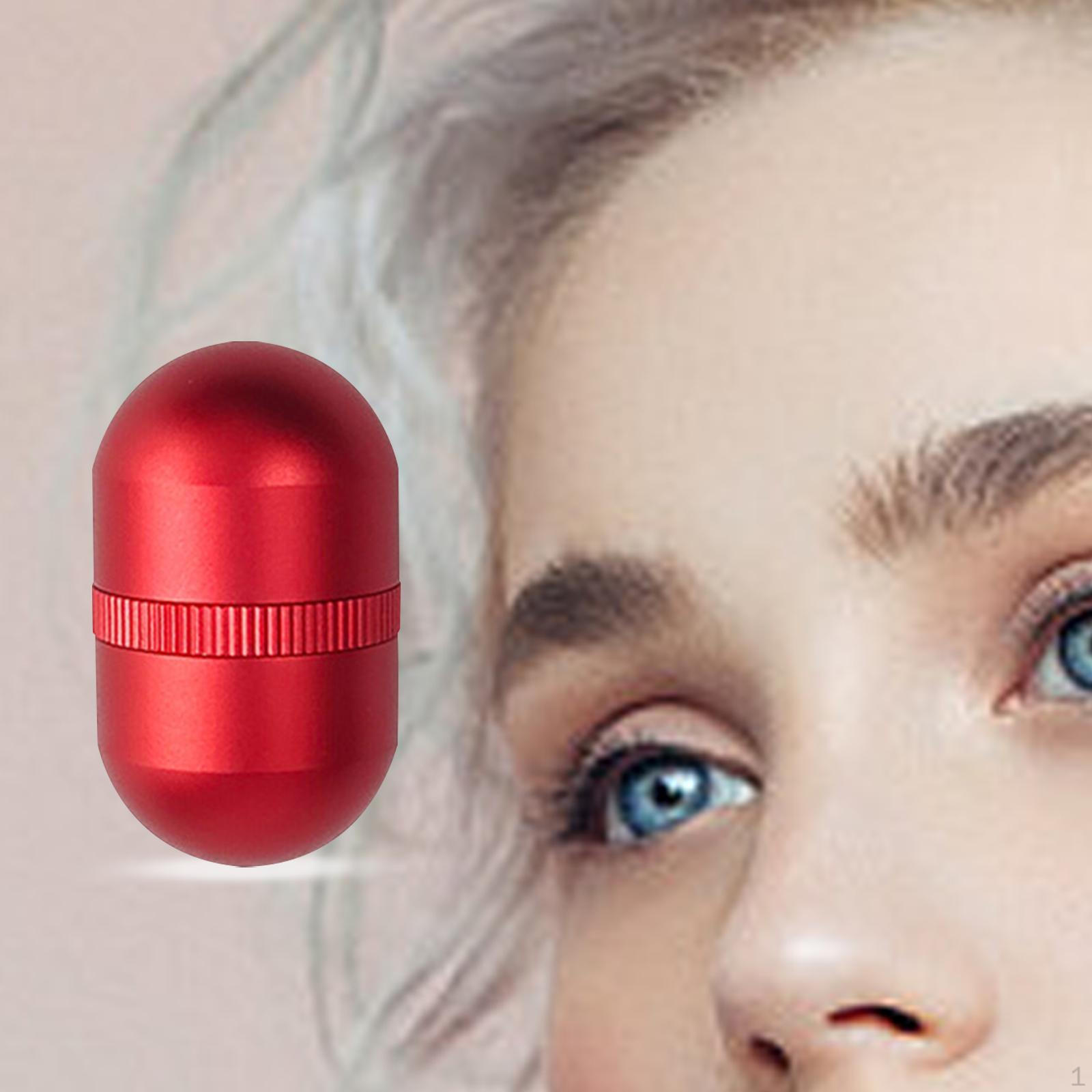 

Роликовый вулканический ролик для лица многоразовый, удаляет излишки, блестящий, мини-портативный, со сменными шариками, массаж глаз красный