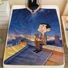 Mr. Bean2 Flannel Blanket, High Quality Comfortable for All Seasons, Home Decor, Warmth and Comfort