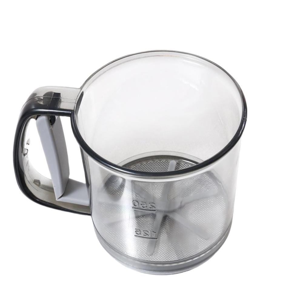 

1/2pcs Semi-Automatic Flour Sifter Manual Press Design Sieve Transparent Nonstick Flour Sieve Baking Tools Kitchen Gadgets Acces