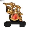 Golden Gourd Ceramic Statue Desk Decoration Ornaments Creative Porcelain Gourd Sculpture Modern Artwork Room Aesthetic Decor