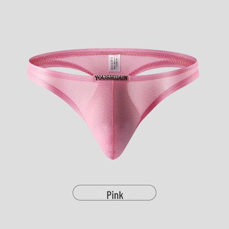 Men's Seamless U-Convex Low Waist Breathable Thong for Running & Fitness