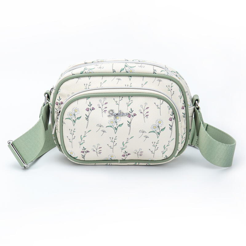 High Quality PU Leather Women's Handbags Purse Ladies Flower Printing Small Shoulder Bags Multifunctional Commuter Crossbody Bag