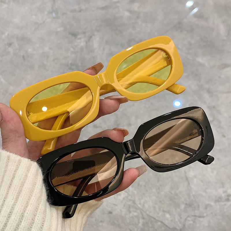 Candy Color Square Sunglasses Women For Men Fashion Vintage Trending Sun Glasses Punk Hip Hop Luxury Brand Designer Shades