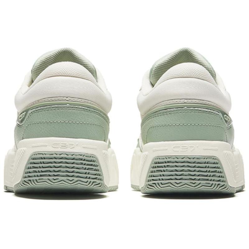Anta C37 Series Abrasion Resistant Breathable Low top Skateboard Shoes Women's White Green Sneakers 122438024-2