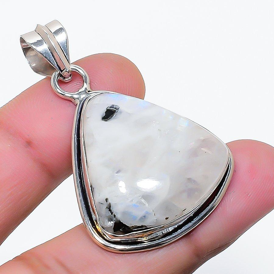 Natural Moonstone Gemstone Handmade 925 Sterling Silver Pendant 1.65  AP-14804