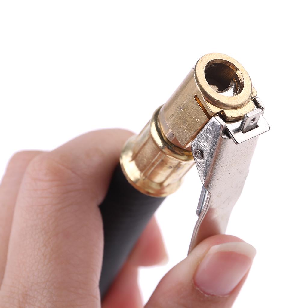 Tire Inflator Pump Hose with Locking Air Chuck for Car Motorcycle 32cm/12.6in
