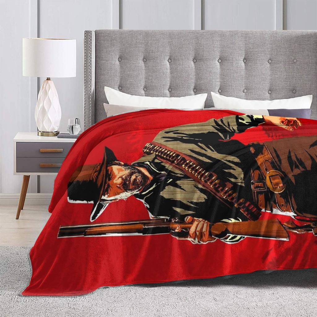 Arthur Morgan West Cowboy Action King Game Character Blanket Red Dead Redemption Plush Throw Blanket Bed Flannel Bedspread Cover