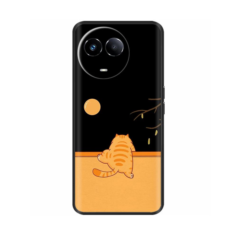For Realme 11 5G Case Cute Design Soft Liquid Silicone Back Cover For Realme 11X Realme11 11 X 2023 RMX3785 Protection Housing