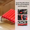 12pcs Spark Plug Wire Separator Divider & 8pcs Spark Plug Wire Boots Protector Heat Shield Sleeve, Aluminium Alloy Engine Spark Plug Wire Divider