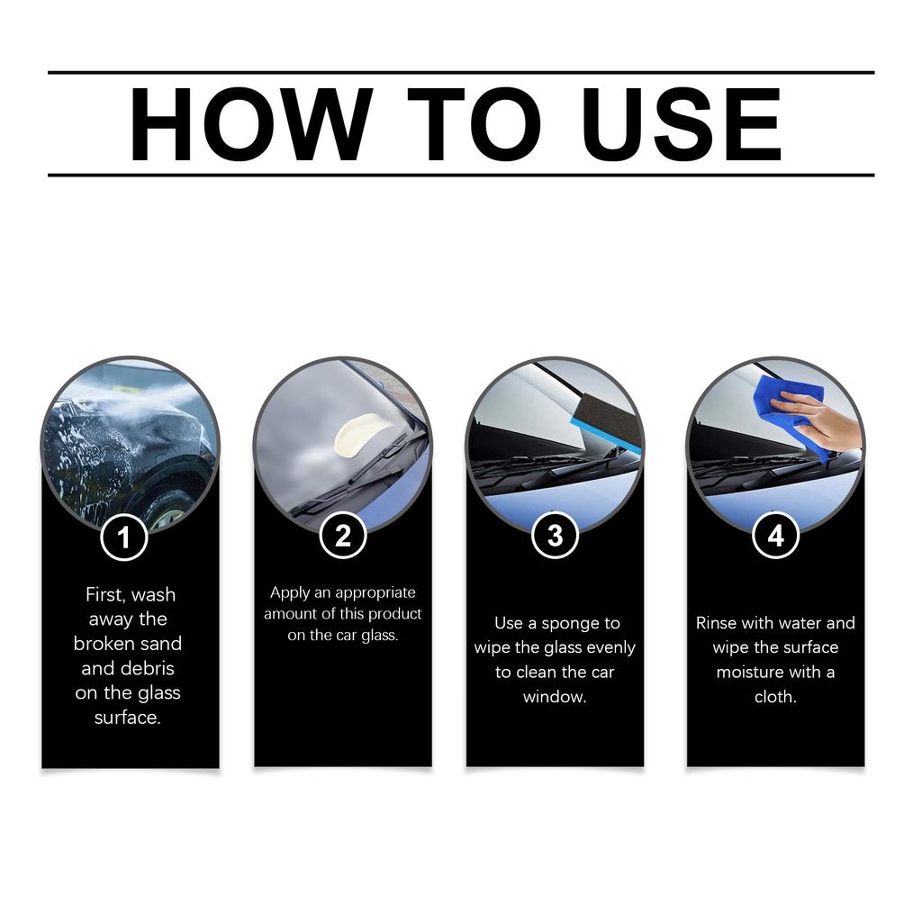 Autoglas-Beschichtungspaste, Windschutzscheibenreinigung, Dekontamination, wasserdicht, Autofenster, regensicher, Autoreinigung, 100 g