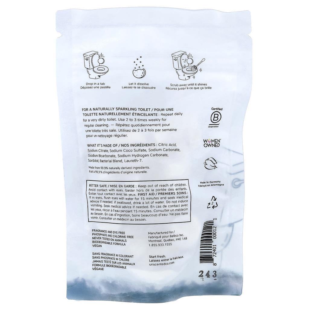 Čistič toaletní mísy, Bez parfemace, 22 tablet, 78G(2.75Oz)