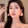 1Pair Summer Pearl Flower Earrings For Women Girls Retro Petal Earrings Light Luxury  Exquisite Earrings Jewelry Gifts