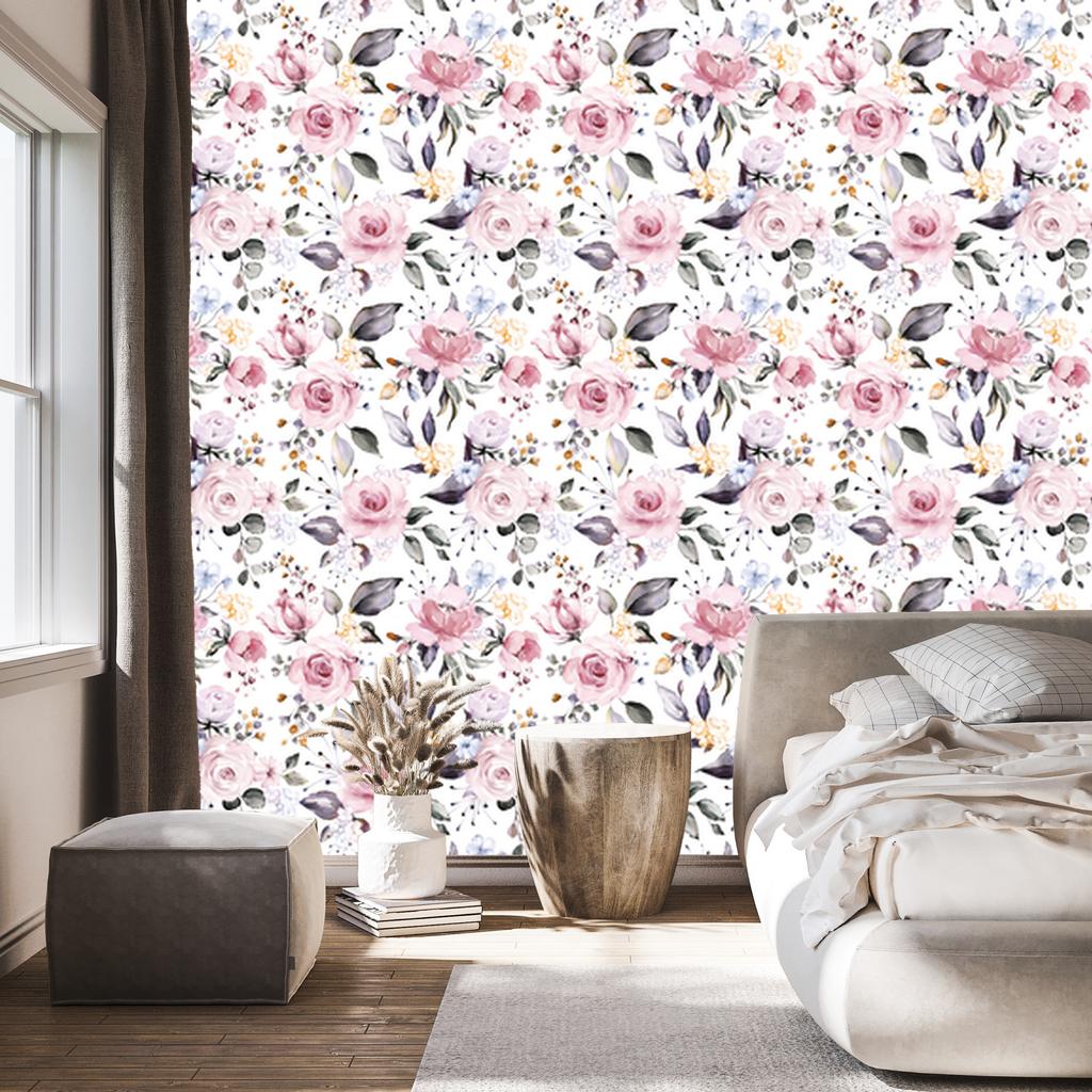 Colorful Roses Nature Wallpaper for Living Room and Bedroom 50x1000