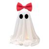yangyizhi LED Ghost Decoration, Halloween Pink Bow Tabletop Ornament, Soft Fabric Haunted House Decor with Warm Glow for Home