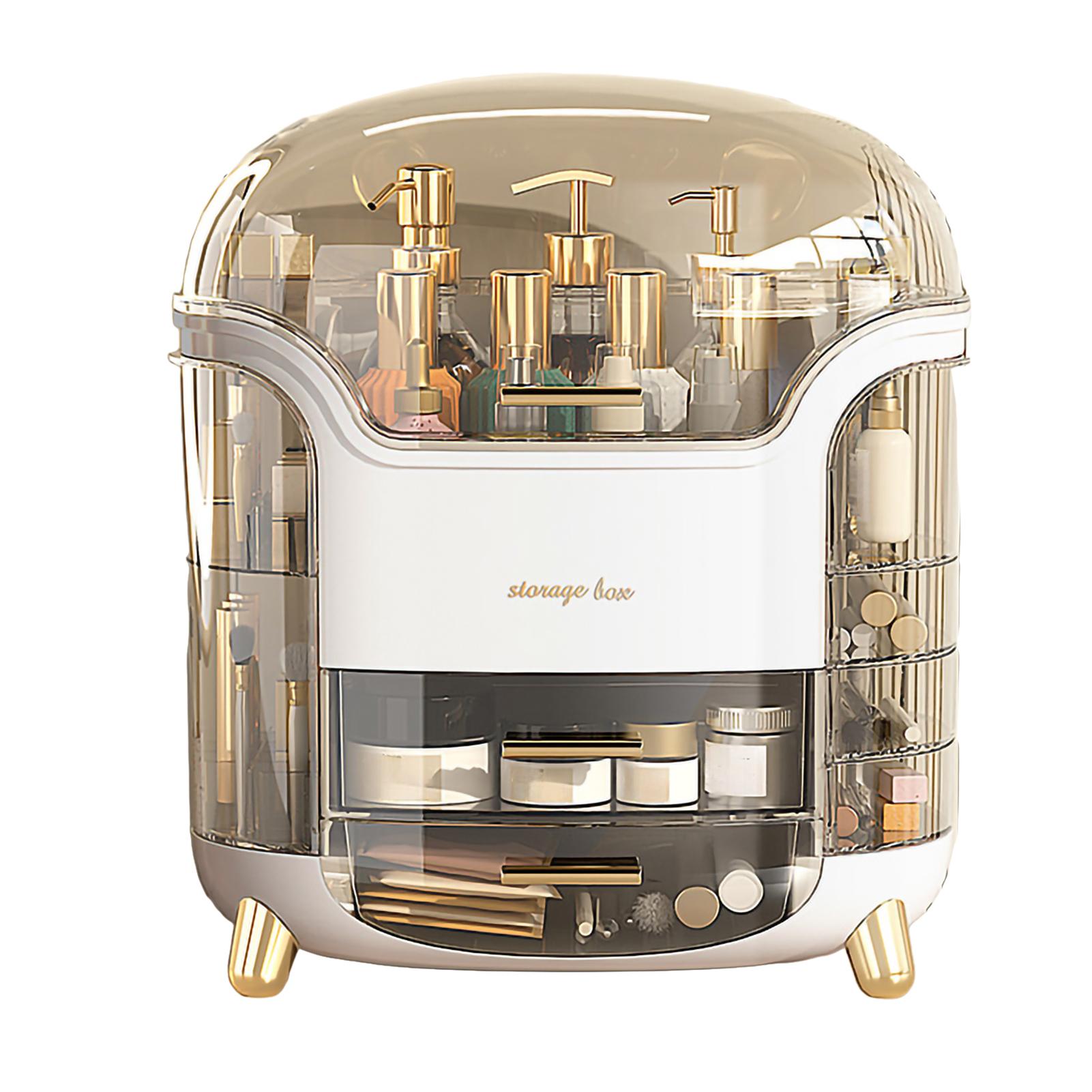 

Органайзер для макияжа, коробка для хранения косметики, большая емкость, настольный портативный ящик для хранения, контейнер для макияжа, коробки для ювелирных изделий, помады