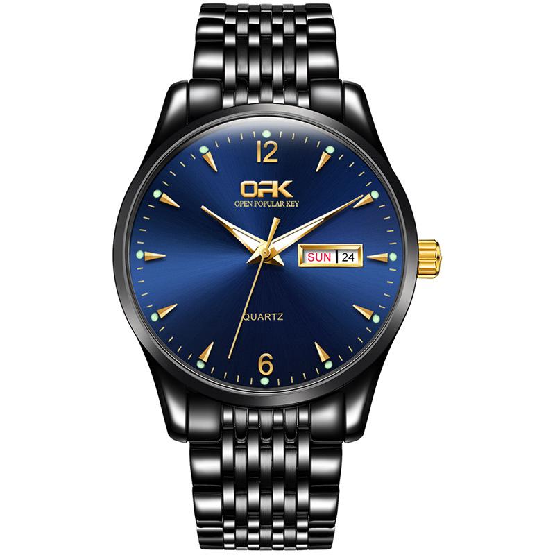 Брендовые часы OPK 8107 Кварцевые часы с двойным календарем Мужские часы