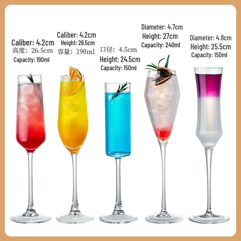 Star-Marked Crystal Champagne Flute Set (Pair)