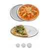 Teglia per pizza in acciaio, teglia per pizza antiaderente, teglia da forno, griglia metallica rotonda, teglia a rete forata, adatta al forno