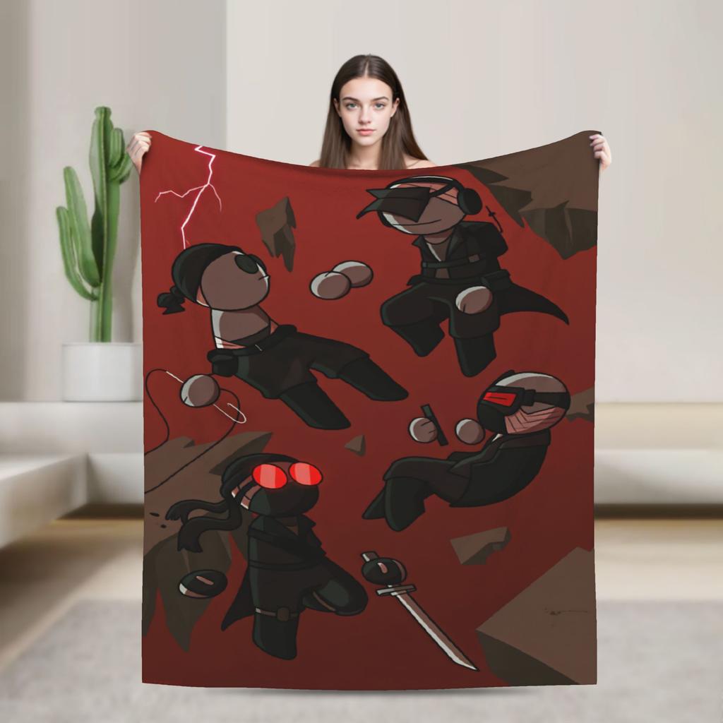 MADNESS COMBAT Warm Soft Blankets Decorative Plush Throw Blanket Fashion Couch Chair Flannel Bedspread Sofa Bed Cover