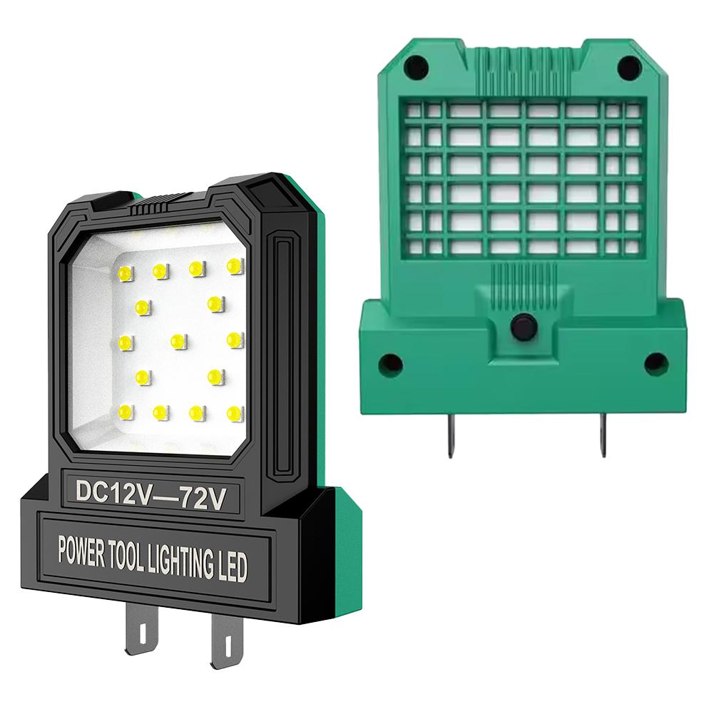 12V-85V Wide Voltage Electric Tool Lithium Battery Universal LED Work Light, Automatically Convert POS And NEG,Adjustable Socket