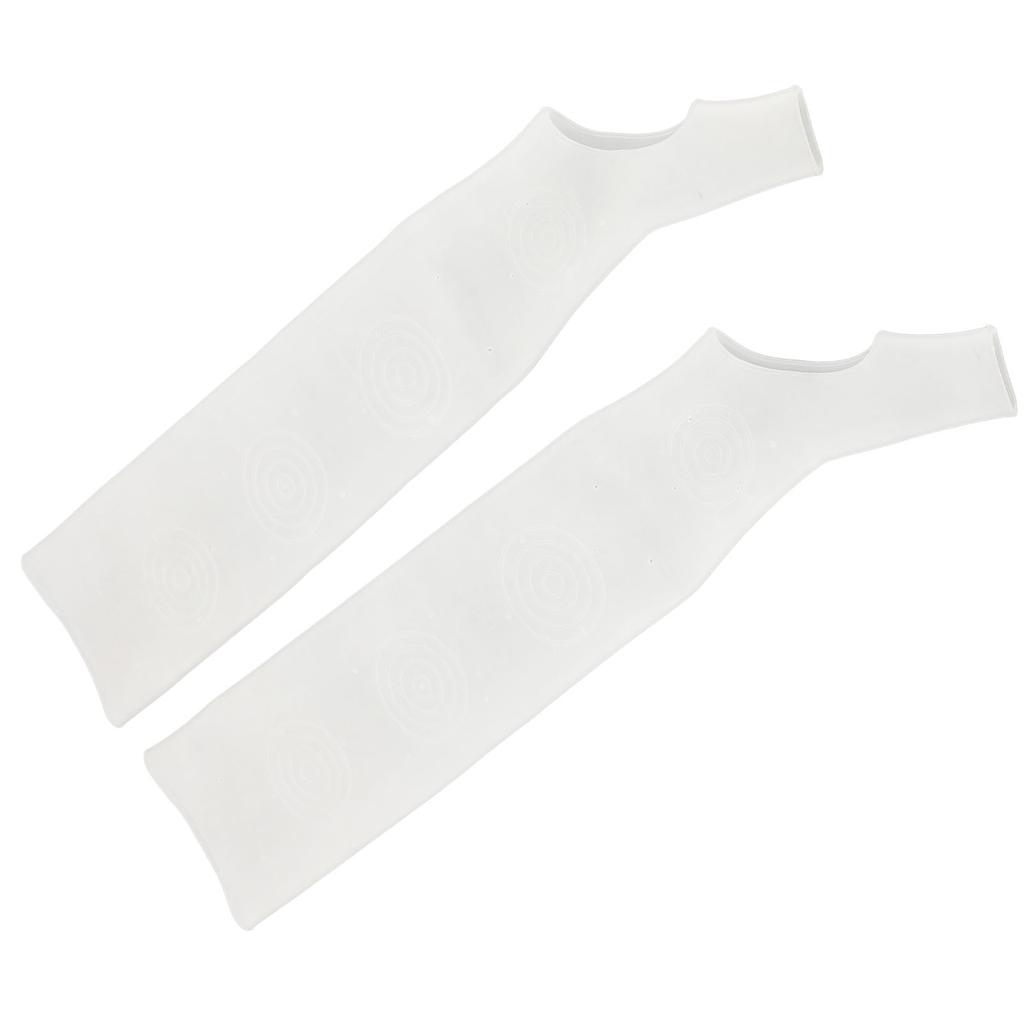 1pair SEBS Long Moisturizing Arm Sleeve with Thumb Hole Washable Elastic Hands Care Arm Sleeve for Dryness Calluses