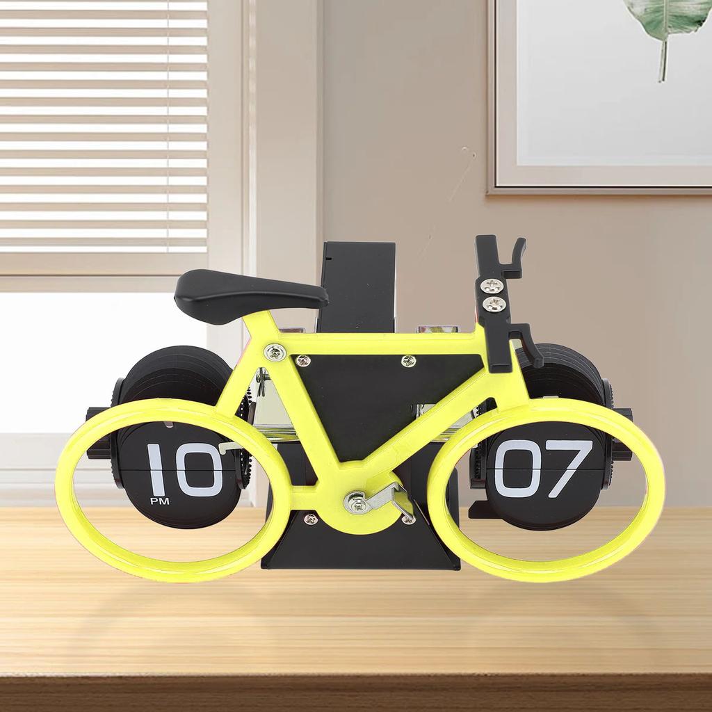 Vintage Desk Clock Bike Shape Retro Mechanical Battery Powered Gear Operated Timer Reminder Table Clock for