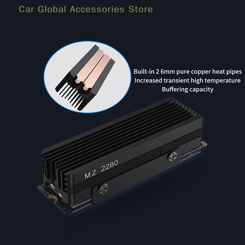 SSD-V3 2280 M.2 Dual Heat Pipe Solid State Drive NVME Grille-type All-aluminum Vest High-efficiency Heat Sink Gaming Accessories