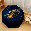 Leeds Rhinos Print Auto 8?Ribs Folding Umbrella Wind Resistant Lightweight Automatic Umbrella For Daily Travel