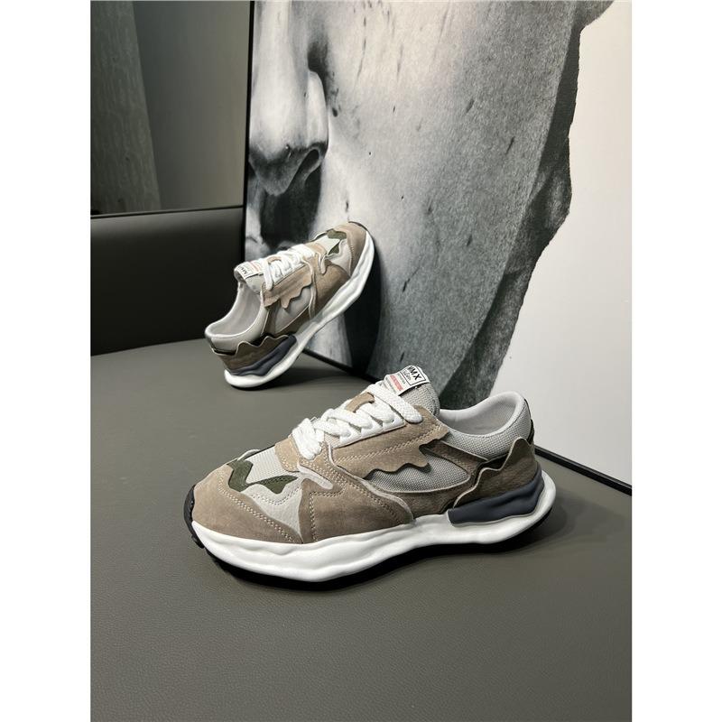 Men's shoes, spring and summer new mesh leather dissolving shoes casual shoes breathable trend platform men bc