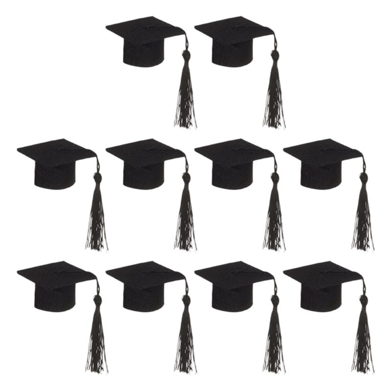 Felts Graduation Cap For Commencement Ceremony Party Photo Props And Costume Accessories Headwear for Degreeholders