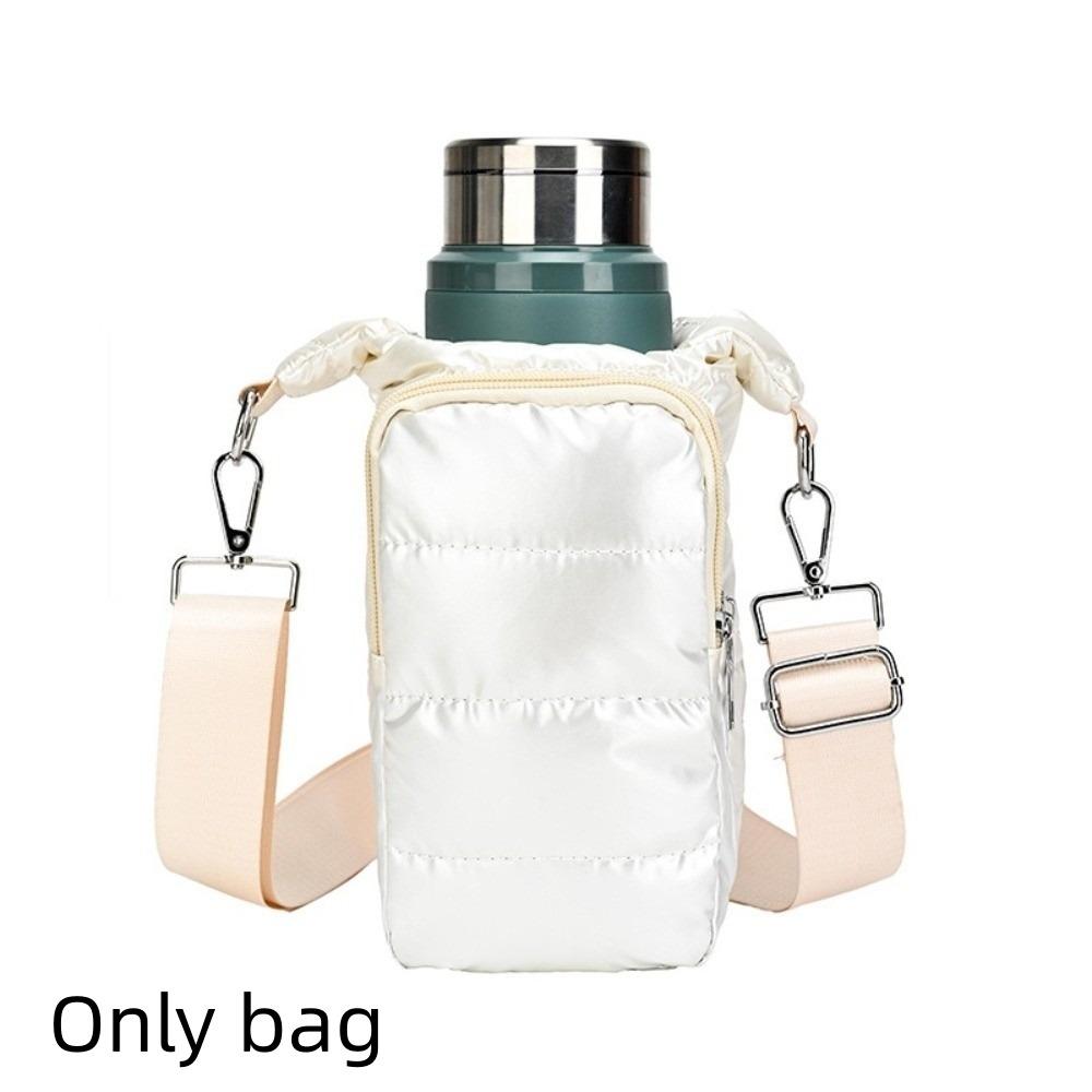 Shoulder Strap Water Bottle Carrier Bag Nylon Shoulder Bag Water Bottle Holder Down Front Pocket Water Bottle Sling Bag Case