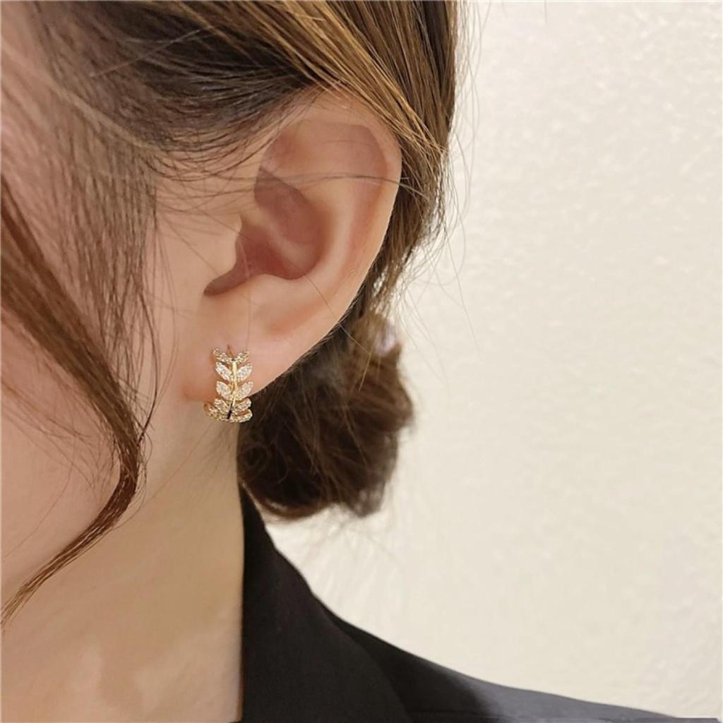 Luxurious geometric elegant ring earrings, women's wedding engagement party jewelry accessories