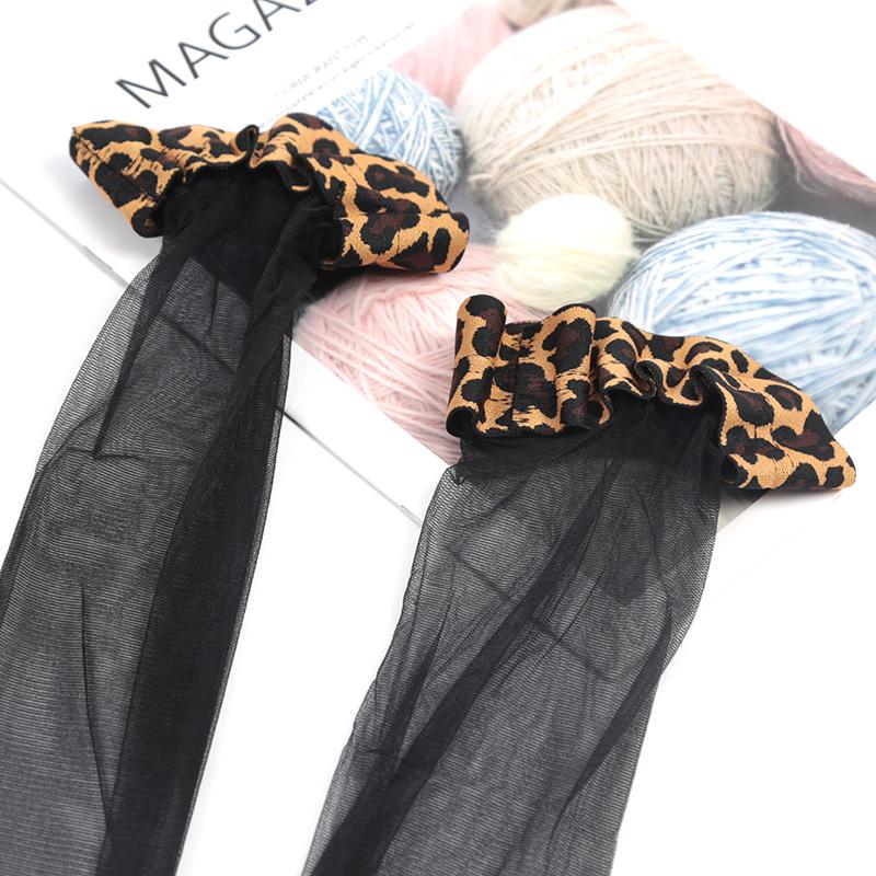 1 pár leopardích punčochových návleků patchwork sexy punčochy populární spodní prádlo dámské stehenní punčochy průhledné dlouhé punčochové zboží na nohy