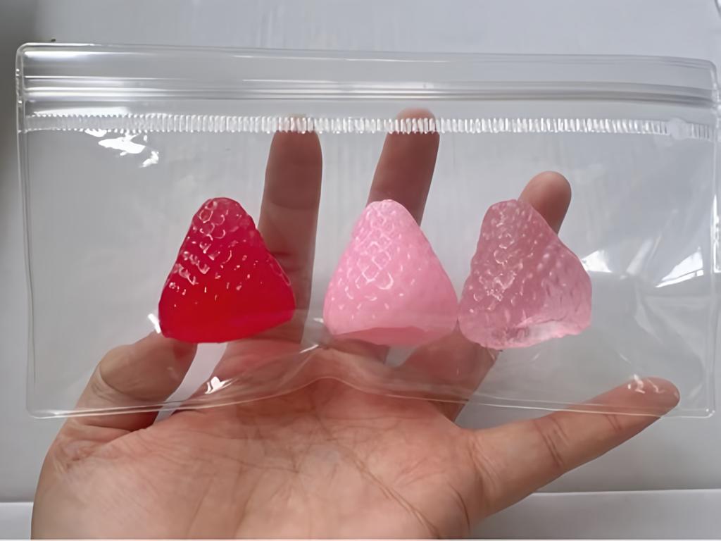 Squishy Strawberry Fidgeting Plaything Super Plush Transparent Fruit Press Toy Slow Rise Sensory Anti-Stress Toy For Adult X-Mas Gift