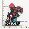 Hand-Painted Resin Magnetic Souvenir Stickers from Portugal