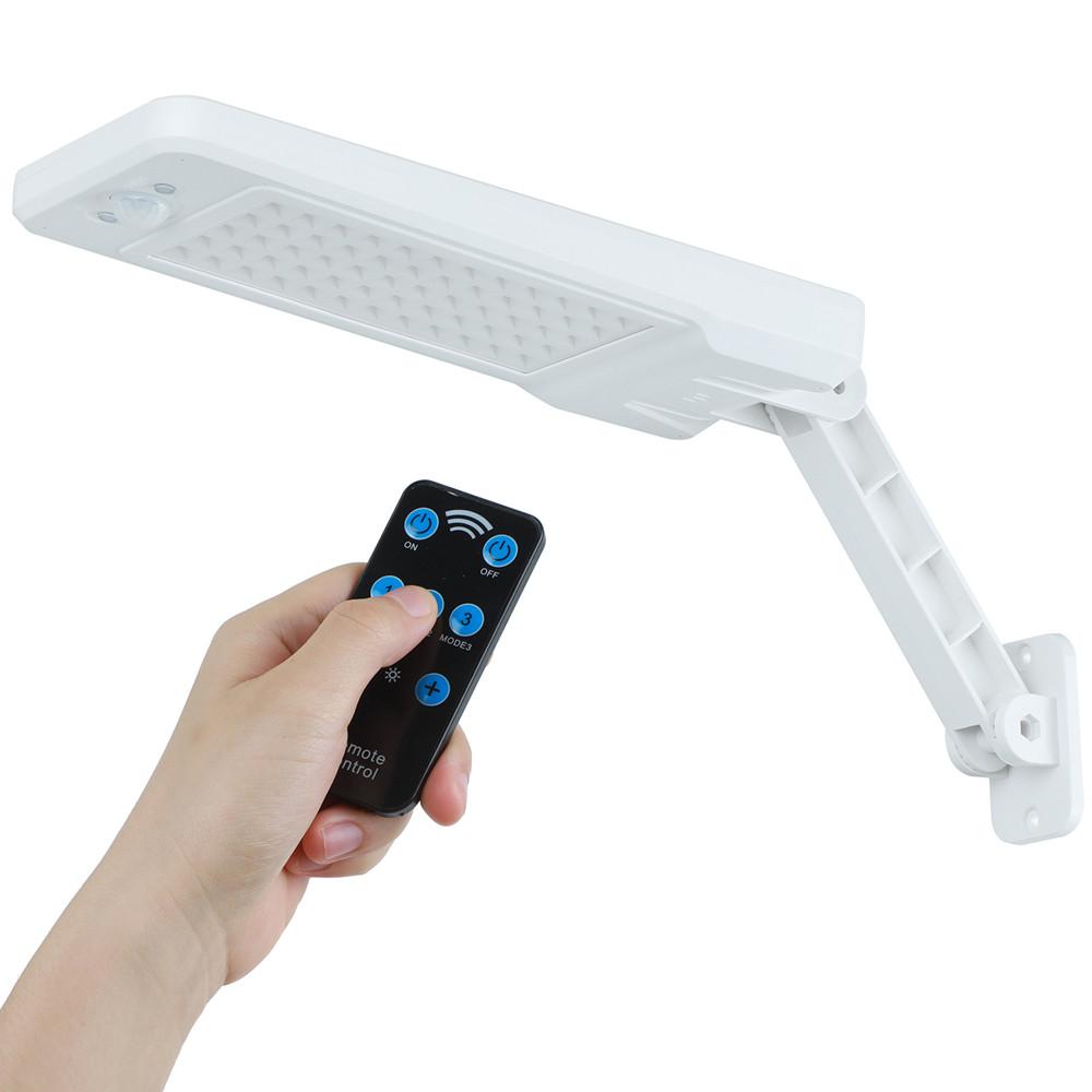 60LEDs IP65 Waterproof White Light 6500K Remote Control Body Induction Solar Wall Light