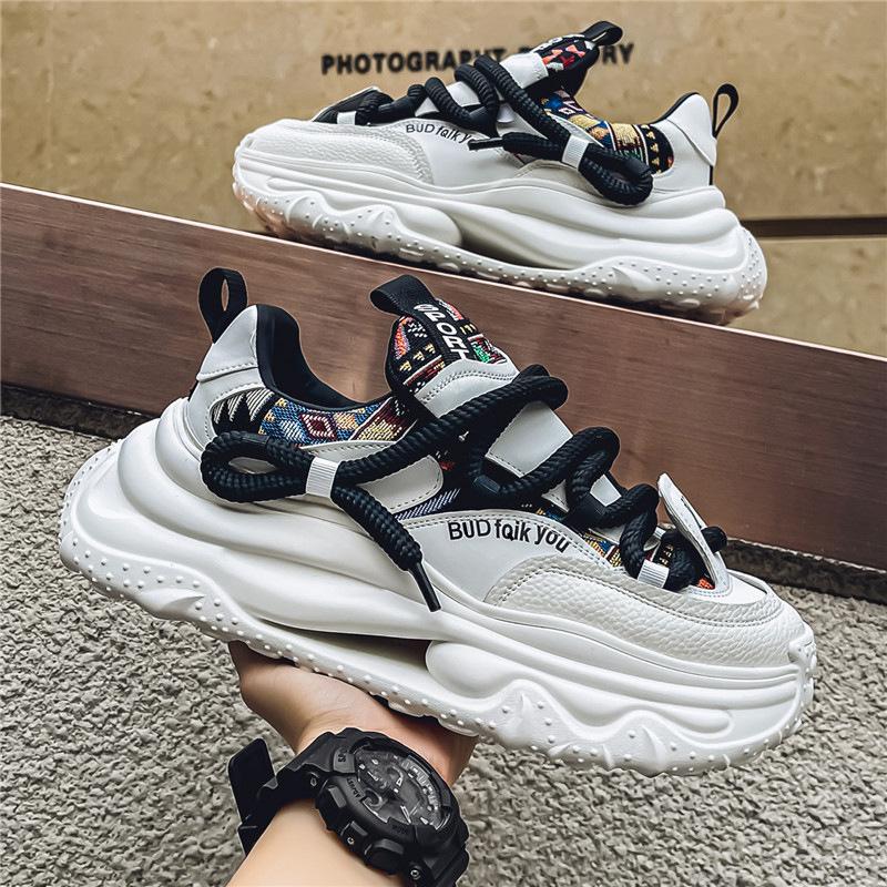 2025 New Men's Casual Sneakers Personalized Handsome Breathable Height Increasing Thick soled Running Shoes Zapatos para hombres