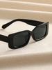 1/2/3 Pcs Unisex Plastic Square Fashion Sunglasses For Beach Play And Daily Photography