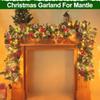 Lifelike Lighted Xmas Wreath 8 Modes Artificial Christmas Garland  New Year