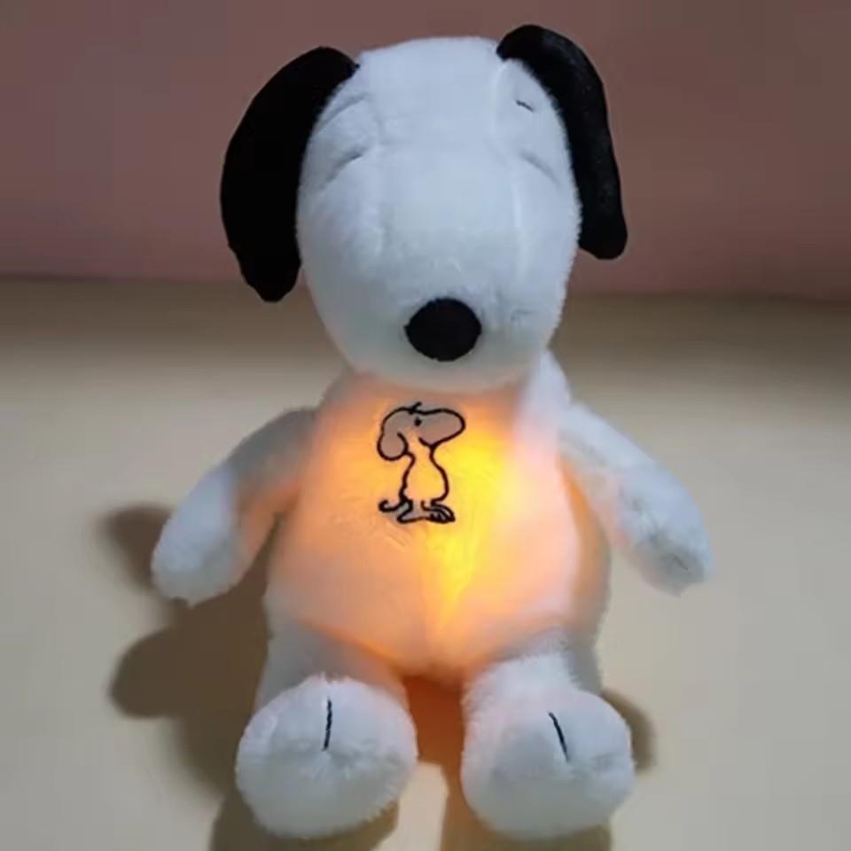 Latest Modes Baby Breathing Soothing Snoopy Dog Sleeping Companion Music And Light Plush Doll Plaything Best Christmas Present