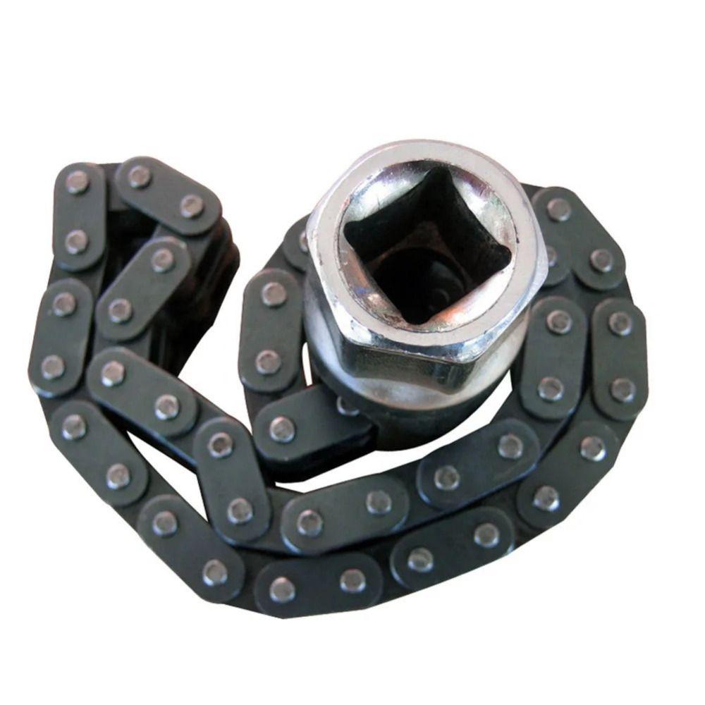Heavy-duty Engine Oil Filter Wrench 44/52 Joints Ratchet Chain Wrench  Vehicle