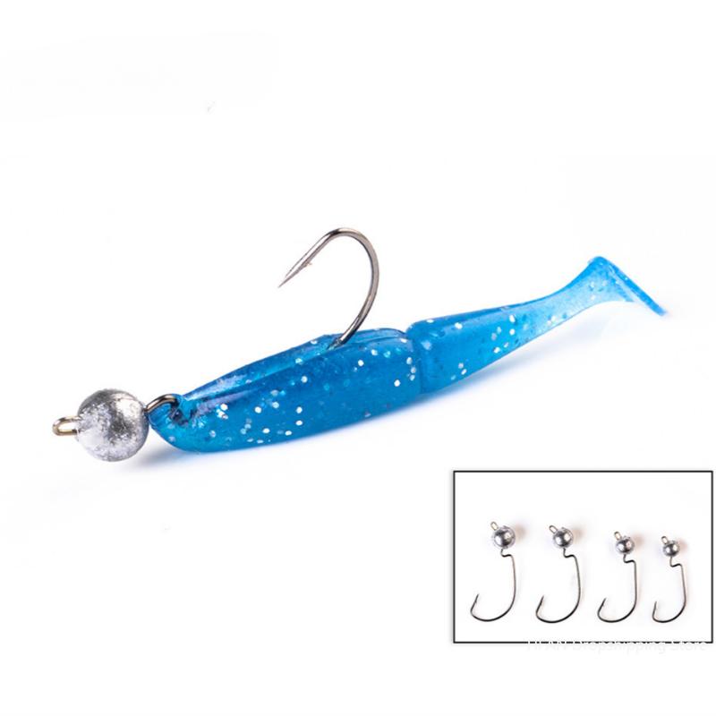 5Pcs 3.5g/5g/7g/10g Exposed Jig Head Fishing Hook Soft Worm Fishhook Jigging Crank Hook Bass Pike Fishing Tackle