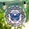 Schmetterling Windspiel Außengartendekor Kinetische Metallkunst Buntes Hängeornament für Frauen Mama Oma Ehefrau Geschenk
