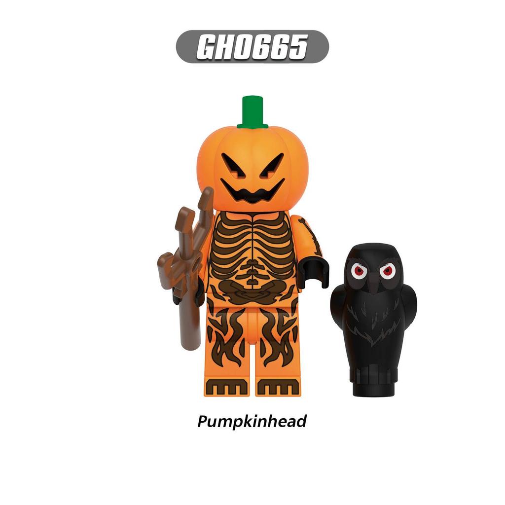 Halloween Pumpkin Zombie Minifigure Building Blocks Toy Set KF6175 6176 PG8171 PG8174.