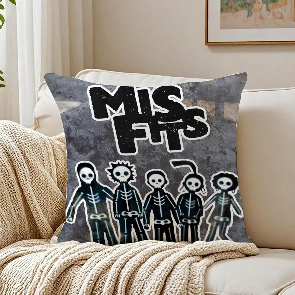Band Punk T-The M-Misfits Cushion Cover Pillowcase Anti-Dustmite Living Room Sofa Decor Cushion Room