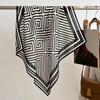 Luxury 70cm Small Cotton Hair Women Square Scarf  Print Neckerchief Ladies Neck Tie Hand Wrist Foulard Bandana Echarpe