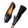 Sheepskin Version~ Leather Loafers Women's New One-pedal British Style Small Leather Shoes Commuter Flats French Single Shoes