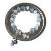 Aquamarine Cat's Eye Crystal Butterfly Bracelet with Sterling Silver and Tassel