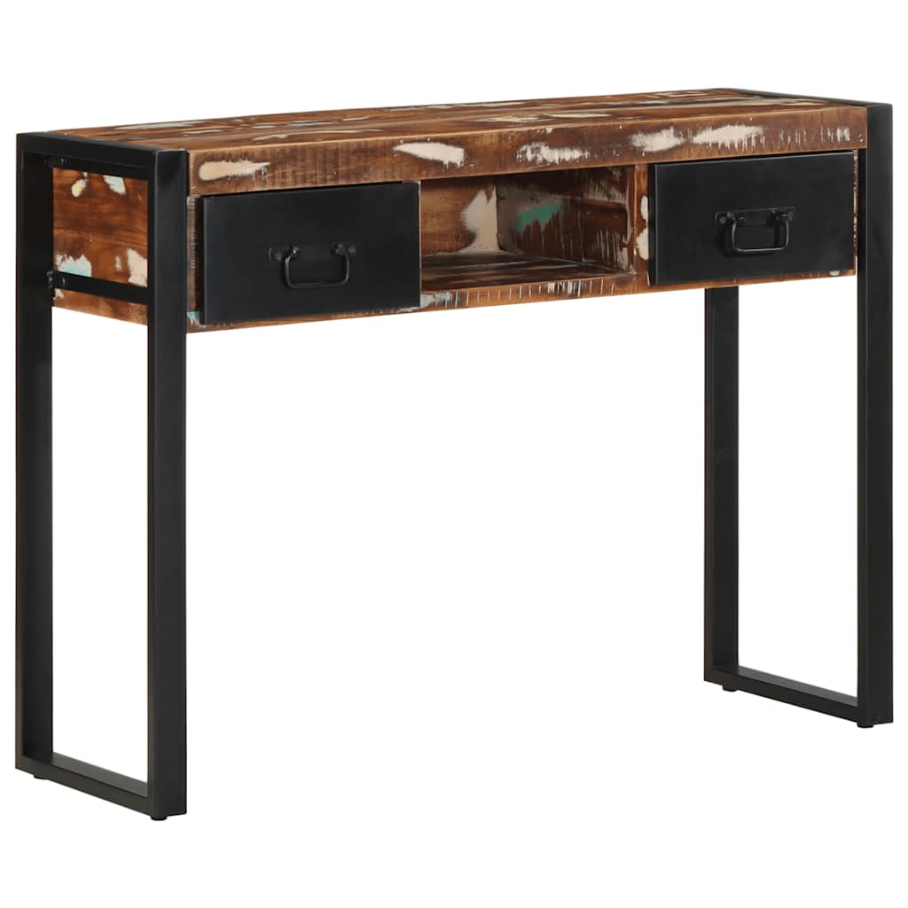 Console Table Multicolored 100 x 35 x 75 cm Solid Reclaimed Wood